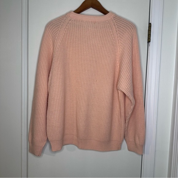 Vintage Peach Knit Sweater Pullover Crewneck Large - Picture 4 of 4